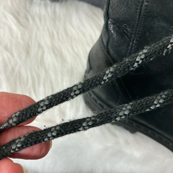 Sorel Lennox Black Distressed Leather Lace Up Combat Boots 12 - Picture 8 of 8